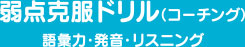 弱点克服ドリル(コーチング) 語彙力・発音リスニング