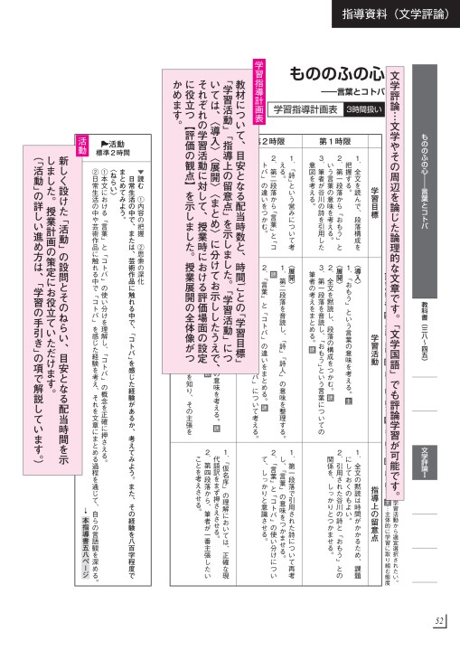 探求 文学国語 付属教材 資料見本